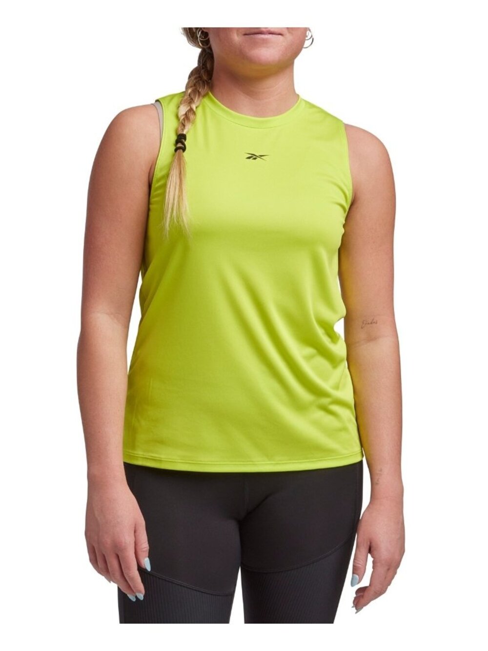 Reebok Women's Soft Identity Performance Sleeveless Tank Top Light Green Size S